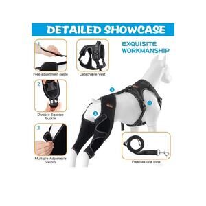 RISURRY/CHAMIN Dog Leg Braces for Back Leg, Dog Acl Knee Brace Reduce Back Leg